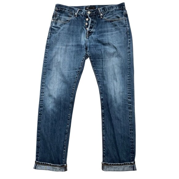 3x1 NYC Selvedge Denim Jeans Mens Size 36 Button Fly 5-Pockets Indy 3D Blue - Picture 1 of 8
